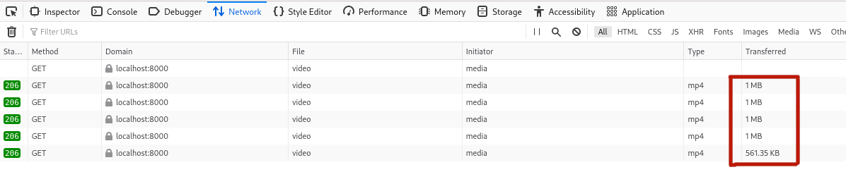 Video streaming result